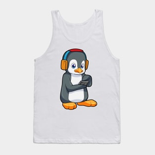 Penguin Music Headphone Tank Top